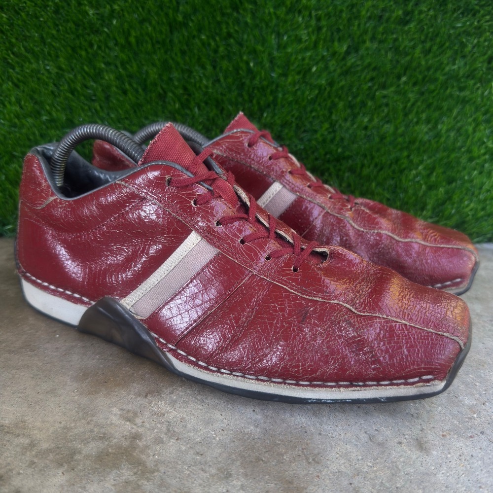 Vintage Y2K Diesel Leather Loafer Rare Sneakers Gorpcore Red 8.5